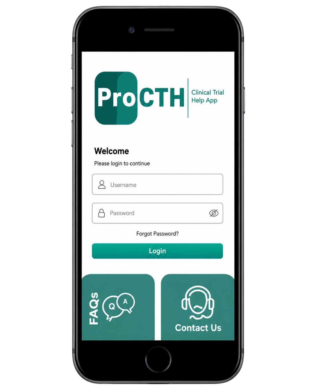 ProCTTH mobile platform interface showcase